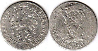 монета Пруссия 18 грошенов 1684