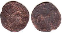 монета Сицилия авалло (1/2 денара) без даты (1410-1416)