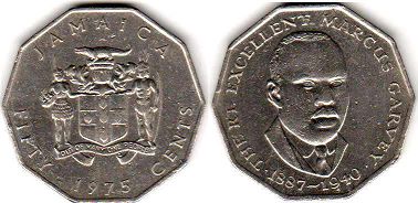 монета Ямайка 50 центов 1975