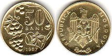 монета Молдавия 50 бани 1997