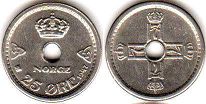 монета Норвегия 25 эре 1947