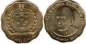 монета Самоа 2 талы 2011