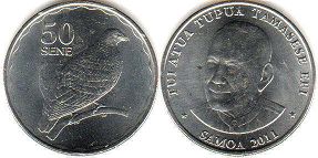 монета Самоа 50 сене 2011