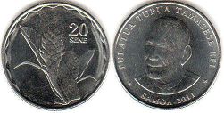 монета Самоа 20 сене 2011