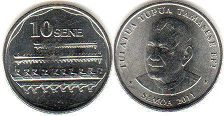 монета Самоа 10 сене 2011