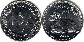 монета Сомалиленд 10 шиллингов 2006