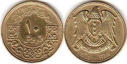 монета Сирия 10 пиастров 1965