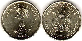 монета Уганда 500 шиллингов 2008