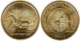 монета Уругвай 2 песо 2011