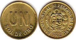 монета Перу 1 соль 1975