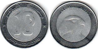 монета Алжир 10 динаров 2004