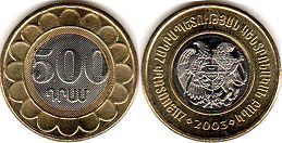 монета Армения 500 драм 2003