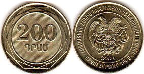 монета Армения 200 драм 2003