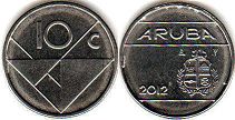 монета Аруба 10 центов 2012