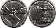 монета Аруба 5 центов 2012