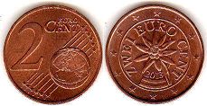 монета Австрия 2 цента 2013