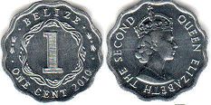 монета Белиз 1 цент 2010