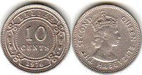 монета Белиз 10 центов 1976