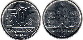 монета Бразилия 50 крузейро 1992
