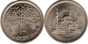 монета Египет 10 пиастров 1984