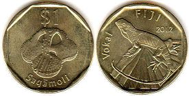 монета Фиджи 1 доллар 2012