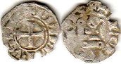 монета Франция обол 1285-1314