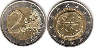 монета Франция 2 евро 2009