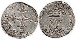 монета Франция су 1571