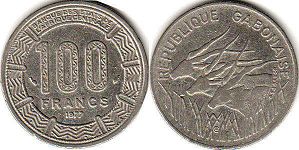 монета Габон 100 франков 1977