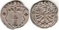 монета Бранденбург драйер (3 пфеннига) 1558