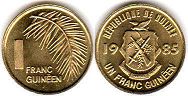 монета Гвинея 1 франк 1985
