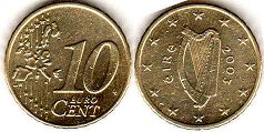 монета Ирландия 10 евро центов 2003