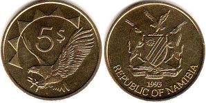 монета Намибия 5 долларов 1993