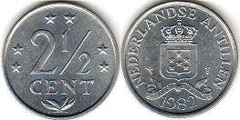 монета Нидерландские Антиллы 2 1/2 цента 1982