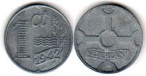 монета Нидерланды 1 цент 1942
