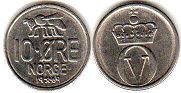 монета Норвегия 10 эре 1969