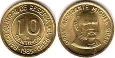 монета Перу 10 сентимо 1987