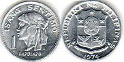 монета Филиппины 1 сентимо 1974