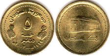 монета Судан 5 динаров 2003