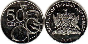 монета Тринидад и Тобаго 50 центов 2003