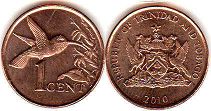 монета Тринидад и Тобаго 1 цент 2010