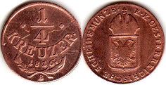 монета Австрийская Империя 1/4 крейцера 1816