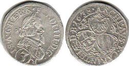 монета Австрия 3 крейцера 1638