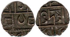 монета Бутан 1/2 рупии деб 1835-1910