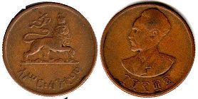 монета Эфиопия 10 центов 1944