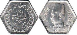 монета Египет 2 пиастра 1944