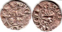 монета Ахайя денье без даты (1333-1364)