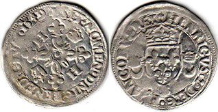 монета Франция дузен 1549