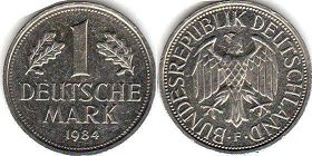 монета ФРГ 1 марка 1984