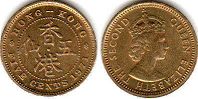 монета Гонконг 5 центов 1971